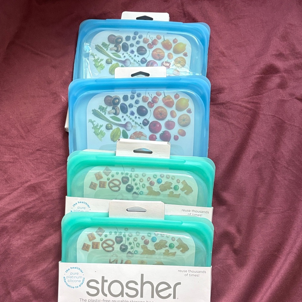 Reusable stasher Silicone 4 Bags